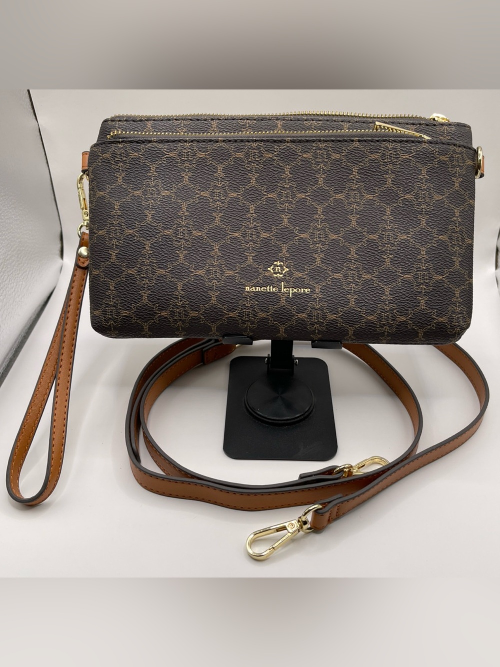 Nanette Lepore Hal Triple Section Crossbody/Wristlet Bag NWOT
